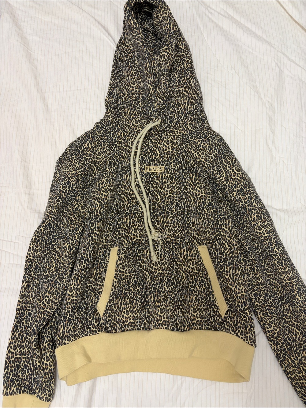 Levi's Women's Leopard Print Hooded Jacket in Tan and Black